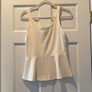 Express off white peplum tank top - size M
